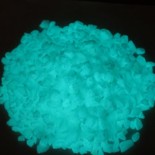 Glow in the Dark Gravel Stones,Aquarium Gravel,Aquarium Sand,Decorative Glow Gravel Rocks for Fairy Garden Fish Tank Succulents Pot Vase Filler Decor, 1 Pound (Blue Green, 5-8mm) - color: Blue Green, size: 5-8mm
