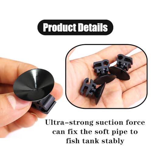 20 PCS Aquarium Suction Cup Clips Professional Fish Tank Suction Cup Clips Aquarium Air Tube Holders for Pump Power Cord,Fish Tank Oxygen Tube Hose,Aquarium Air Tubing