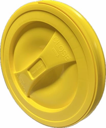 House Naturals 2 Gallon Purple Food Grade BPA Free Made in USA Bucket with Screw On Lid - Pack of 3 (Yellow lids) - color: Yellow Lids