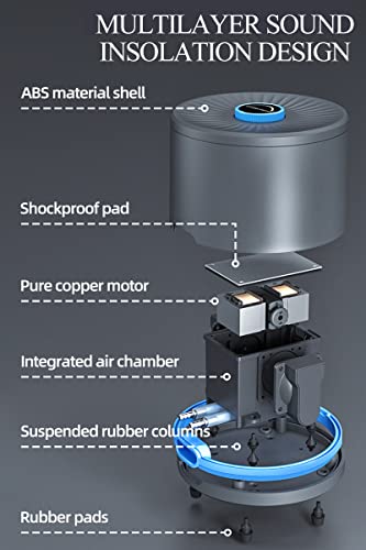 Persuper Aquarium Air Pump Dual Outlets, Super Quite Fish Tank Air Pump 20-600 Gallons, 5W 110V Adjustable High Output Silent Oxygen Aerator Pump with Air Stone Airline Tubing Check Valve Accessories - style: Black Pump 4W Valves