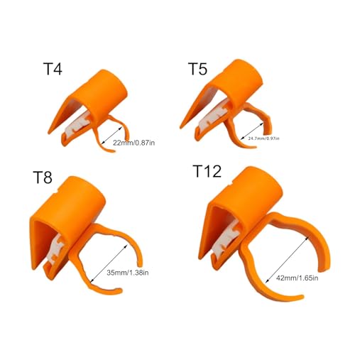 Multipurpose Organiser Clip for Aquarium Lighting Desk Wire Management Heavy Duty Mounting Clamp Adjustable Clamp for Tubes - color: T8 Model