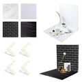 2-Sided 2 PCS Photo Backdrop Boards, Subway Tile Flat Lay Food Photography Background Board, Durable Waterproof Product Food Photography, 24x24 Inch, BEIYANG - color: Double-Sided Marble Cement 24x24