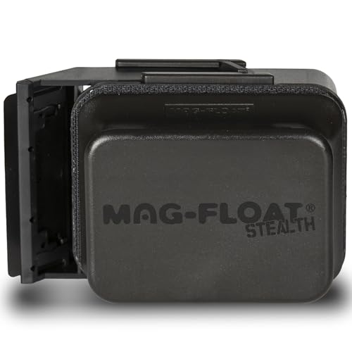 Mag-Float Large Black Stealth Glass Magnet Aquarium Scraper Cleaner with Blade - Floating Magfloat Magnetic Cleaning Tool - size: Large