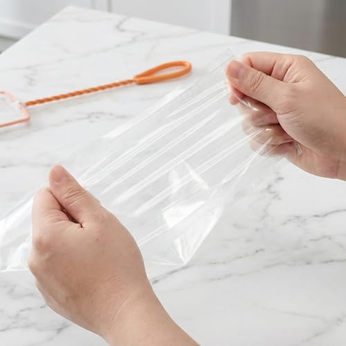 Jucoan 100 Pack 8" x 14" Clear Plastic Fish Bags, 3 Mil Extra Thick Leak-Proof Live Fish Shipping Bags Aquarium Transport Bag for Shrimps and Betta Fish