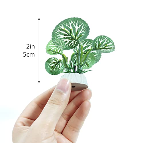6PCS Aquarium Plants Fish Tank Decorations Betta Silk Plastic Plants for Aquarium Decor - color: C-6pcs Set/Green