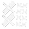 10pcs Multi-functional Transparent Plastic Glass Clamps for Display Cabinets Fish Tanks and Shelves Easy Installation Versatile Design for Various Aquarium