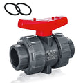 PVC Union Ball Valve, 1" Inch (DN25) True Union Full Flow Ball Valve with ASTM EPDM O-ring, Slip Socket, Full Port for Water System - color: 1inch-1Pc