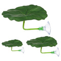 3PCS Betta Fish Leaf Hammock, Soft Aquarium Decor Plastic Plants, Betta Hammock Bed with Suction Cups, Fish Tank Decoration for Sleeping Hiding Playing – Natural Green Lotus Leaf Design