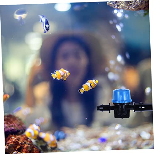 BESPORTBLE Adjustable Aquarium Micro Water Control Hose Set Soft Silicone Tubing with Connectors for Fish Tanks Includes Black Hose Caps Safe for