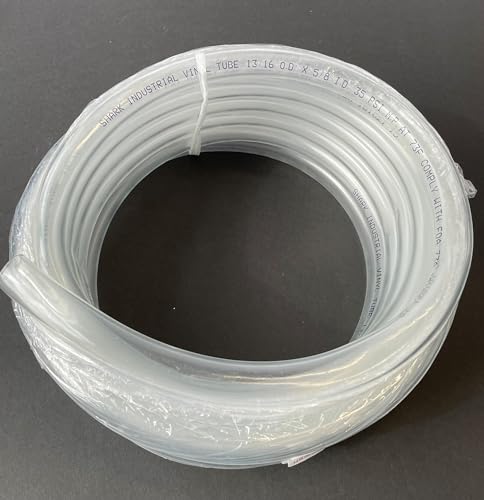5/8” ID x 13/16” OD x 25 Ft. Clear PVC tubing. Aquarium, water line, or beverage dispenser replacement.
