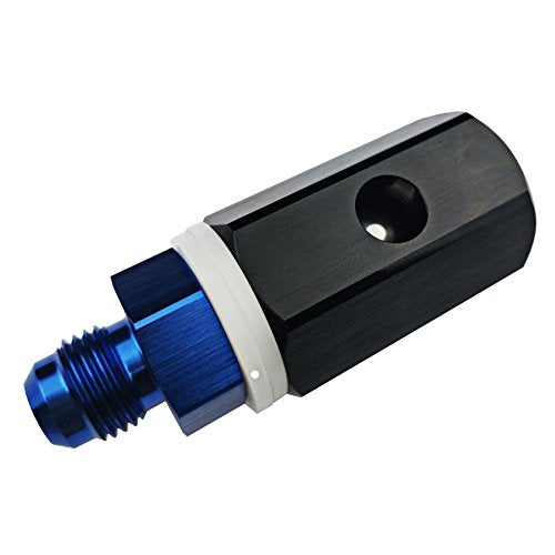 Fuel Cell Vent Roll Over Valve 6AN Male Flare Fuel Rail Line Rollover Tip Valve Hose Fitting Adapter AN6 Aluminum - color: Black-Blue Male, size: 6AN