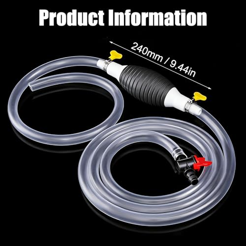 2Pcs Multifunction Liquid Sucker Pump, Hand Fuel Transfer Pump, High Flow Gas Siphon Pump, Portable Siphon Pump For Gasoline Diesel And Other Liquid Water, With 3.2ft Hose