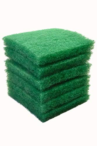 Green Coarse Filter Media, 2" Thick, 12" x 12" Pads, 6 Pack, Perfect for Aquariums, Ponds or Water Gardens, Made in USA - size: 12" x 12" - 6 Pack