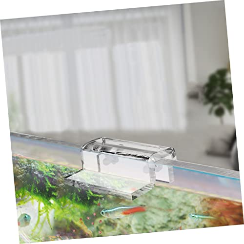 Aquarium Support Brackets 4pcs Acrylic Fish Tank Cover Holder Easy to Install Suitable for Open Ribs Tanks (White)