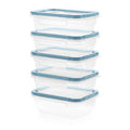 Snapware Plastic Total Solutions (5-Pack, 3 Cup) Food Storage Containers Set, Airtight & Leakproof Plastic Locking BPA-Free Lids Tupperware, Freezer Dishwasher Microwave Safe - size: 5 Pack, style: 3 Cup