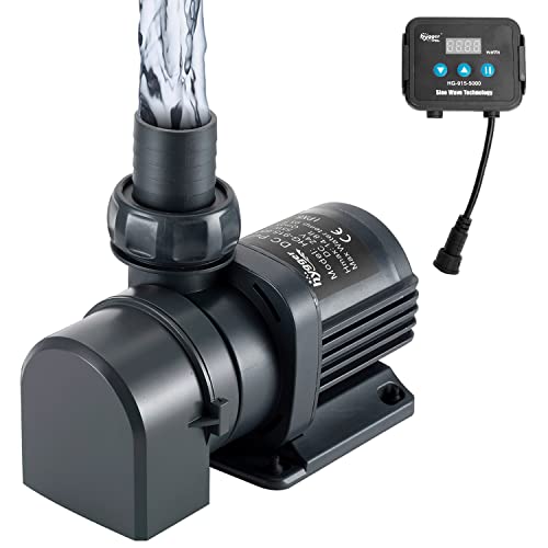 Hygger 1350GPH Quiet Submersible and External 24V Water Pump, with Controller (30%-100% Settings), Powerful Return Pump for Fish Tanks, Aquariums, Ponds, Fountains, Sump, Hydroponics (40W, 13.1ft) - color: 40w, 1350gph, 13.1ft