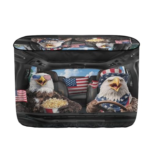 American Funny Eagle Travel Trailer Propane Tank Cover Tanks Dust-Proof Sun Protection Fit for Gas Dual 20lb Weather Resistant Cylinder Cover - color: American Funny Eagle, size: S(20LB)