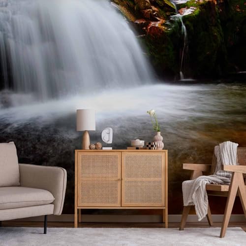 Wall Mural Waterfall 77x61 in - XXL Peel and Stick Self-Adhesive Wallpaper Removable Large Sticker Foil Wall Decor Print Picture Image Design Landscape Nature Lake 100403-150 - color: #02, size: 77"Wx61"H Self-Adhesive