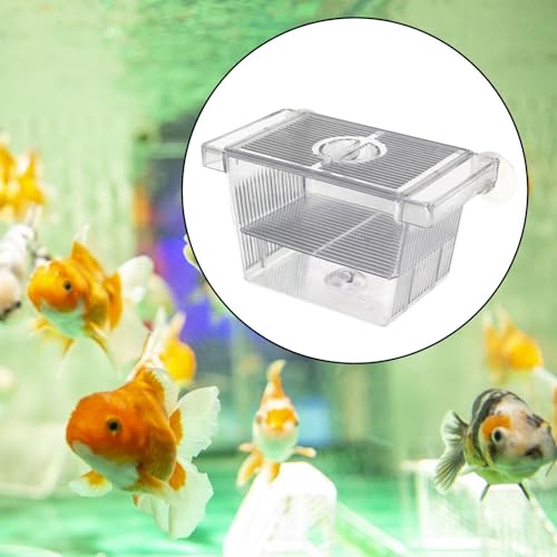 Fish Breeding Isolated Box Float Hatching Separation Acrylic Hatching Box Fish Tank Hatchery for Clownfish Guppy, S - size: S