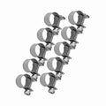 10pcs Stainless Steel Hose Clamps – Adjustable 6-20mm Fuel Line Pipe Clips for Air, Water, Silicone & Fuel Hoses (11-13Mm) - size: 11-13Mm