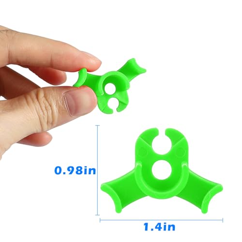 LucyPhy 60 Pack Plant Bender Angle Adjustable Plant Training Clips Low Stress Training Clips 90 Degrees Plant Stem(Circle Style,Green) - color: Green, size: 60Pack