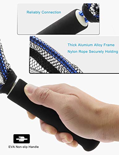 Fly Fishing Net Trout Net Kayak Fishing Net Freshwater Trout Fishing Landing Net Rubber Mesh for Catch and Release