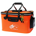 Grneric Fishing Bucket, 6Gallon/8Gallon/10Gallon Foldable Fish Bucket,Live Fish Container Multi-Functional Live Fish Bait Bucket,Outdoor Camping EVA Fishing Bag and Fish Protection Bucket - color: 30l/8gallon(orange)