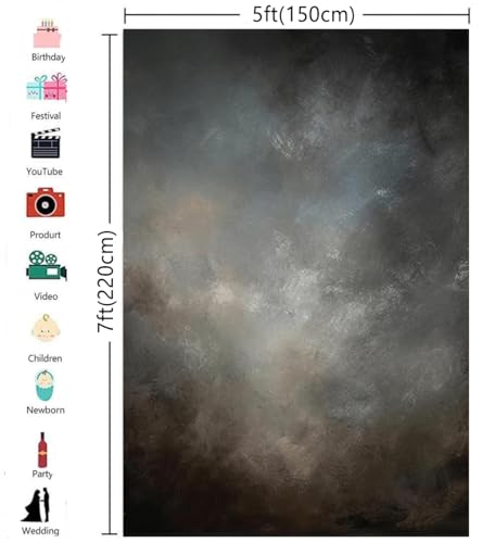 5x7ft Fabric Abstract Backdrop for Photography Vintage Portrait Old Master Background for Studio Prop - color: LM-06100, size: 5x7ft