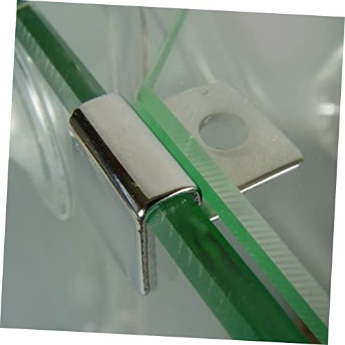 4pcs Stainless Steel Aquarium Lid Holders Sturdy Glass Cover Brackets for Fish Tanks for Open Aquariums Turtle Tanks and Practical Support Clips for