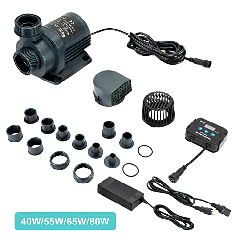 Hygger 1350GPH Quiet Submersible and External 24V Water Pump, with Controller (30%-100% Settings), Powerful Return Pump for Fish Tanks, Aquariums, Ponds, Fountains, Sump, Hydroponics (40W, 13.1ft) - color: 40w, 1350gph, 13.1ft