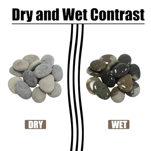 4LB Large Rocks for Painting, 1-2 Inch Natural River Rocks, Decorative Stones for Fish Tank Aquarium Fountain Garden Arts Crafting