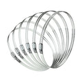 6Pcs 4" Stainless Steel Hose Clamp - Adjustable Worm Gear Hose Clamps for Pipe, Fuel Line, Intercooler, Tube and Automotive Plumbing - style: 4 Inch