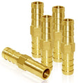 Joywayus Hose Barb Fitting 1/2" Hose ID,Hex Union Brass Fitting Water/Fuel/Air (Pack of 5) - size: 0.5 Inch, style: 5PCS