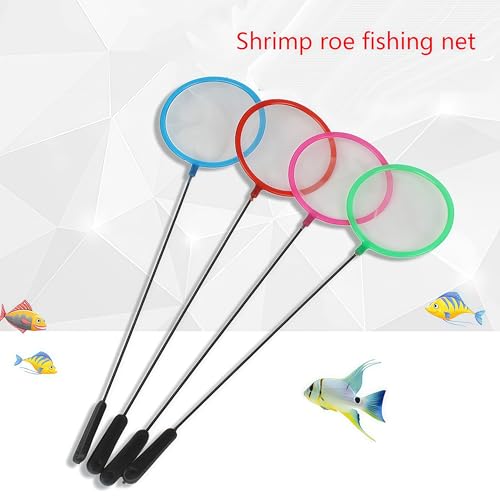 Aquarium Fish Net 3 Inches Fine Mesh Skimmer for Small Fish for Tank Catching Cleaning Net with 9 Inches Long Handle Aquarium Net Fine Mesh Cleaning Small（3PCS,Random Color）