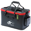 Grneric Fishing Bucket, 6Gallon/8Gallon/10Gallon Foldable Fish Bucket,Live Fish Container Multi-Functional Live Fish Bait Bucket,Outdoor Camping EVA Fishing Bag and Fish Protection Bucket - color: 30l/8gallon(black)