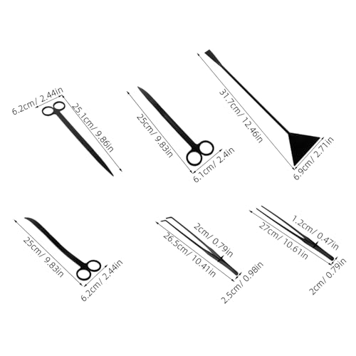 Milisten 1 Set Aquascaping Tool Kit Precision Trimming Scissors Tweezers Spatula for Aquarium Maintenance Multifunctional Water Grass Supply for Stunning Underwater Landscapes