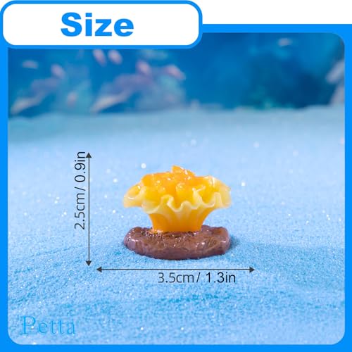 Resin Coral Plant Decorations Artificial Ornament Decor Resin Colorful Coral Reef Decoration Accessories for Betta Fish Tank Aquarium Landscape,Small,5 Pcs