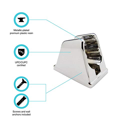 Dura Faucet DF-SA156-CP RV Handheld Shower Wand Bracket Holder - Mounting Screws Included (Chrome) - color: Chrome Polished