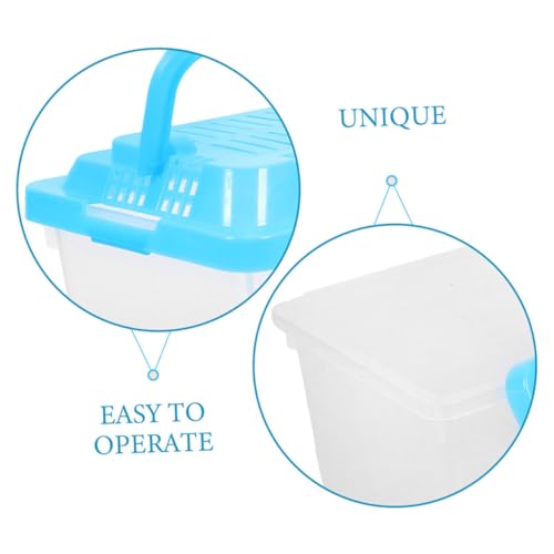 ERINGOGO Small Portable Fish Tank Handheld Aquarium for Turtle and Small Pets Versatile Transport Box Optimal Airflow and Easy Cleaning