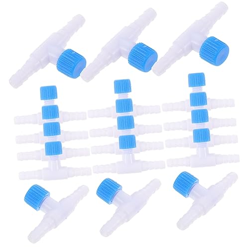 BESPORTBLE 30pcs Compact Aquarium Control Valves Shaped Fish Pump Regulators Easy Install for Airline Tubing Wear-Resistant Design for Small Aquariums - color: Blue white