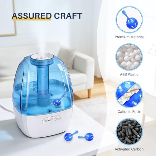 12 Pack Humidifier Cleaner, Humidifier Tank Cleaner Balls compatible with All humidifiers and Fish Tanks, Purifies Water, Prevents Hard Water Build-Up, Reduces Scale to improve Humidification - color: Humidifier Cleaner Balls-12 Pack