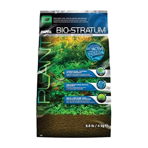 Fluval 12697 Natural Mineral-Rich Volcanic Soil Bio Stratum for Planted Tanks, 8.8 lbs. - Aquarium Substrate for Healthy Plant Development, Growth, and Color - size: 8.8 Pound (Pack of 1)