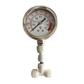 Malida Stainless Water Pressure Test Gauge, Water Pressure Detector for Aquarium Meter 0-1.6MPa 0-220psi Reverse Osmosis System Pump with 1/4.