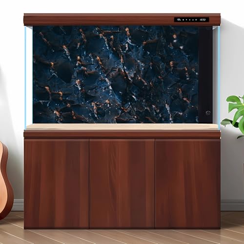 Rock Texture Reptile Habitat Background Dark Stone Wall Terrarium Backdrop Rock Surface Wall Abstraction Paint Spots Aquarium Background Abstract Rock Texture Fish Tank Background Vinyl 24x16in - color: Dark Blue, size: 24(W)x16(H)inches/ 60(W)*40cm(H)
