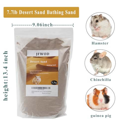 Hamster Bath Sand, 7.7lb Dust Free Desert Sand or Potty Litter Sand for Hamster Chinchillas Gerbil Syrian Mice Small Animals(Beige) - color: Beige, size: 7.7lb