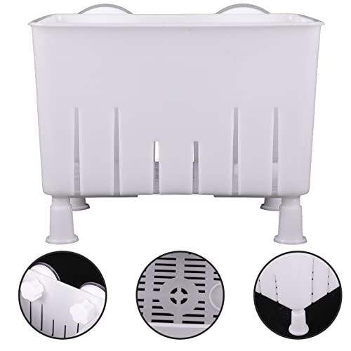 Ipetboom 1set Fish Breeder Box Tortoise Isolation Container Fish Hatching Box Feeding Trough Multi-Functional Aquarium Breeding - color: White