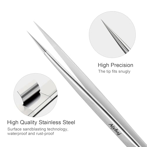 Precision Tweezer, Upgraded Professional Pointed, High-end Stainless Steel Tweezers for Craft, Electronics, Soldering, Model, Laboratory Work, Jewelry-Making