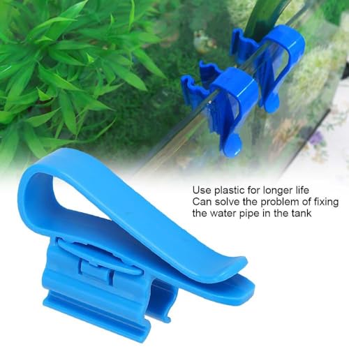 5Pcs Aquarium Water Pipe Clips Leak-Proof Design Adjustable 8-16mm Hose Holder for Fish Tank Water Change Tools(Blue) - color: Blue