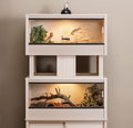 New Age Pet ECOFLEX Two Medium Reptile Enclosures with Matching Stacker Combo Set in Maple - color: Maple, size: Medium