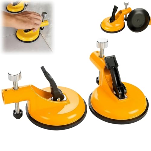 2Pcs Adjustable Height Setter,Floor Gap Fixer Tool,Professional Adjustable Vacuum Suction Seam Countertop Leveling Alignment Clamp with Heavy-Duty Rubber Suction Cups,Efficient Flooring Tools - size: 2pcs